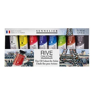 Image de Sennelier Rive Gauche Fine Oil Color for Artists, 8 Colors, 40ml Each (10 130313 2)