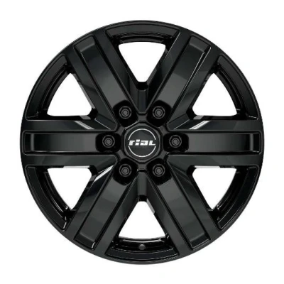 Image de RIAL 6Trou 17Pouce 114.3mm Jante alu Transporter hyper silber schwarz Horn poliert TP70722X32 6