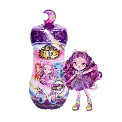 Image de Pixlings Magic Mixies. Découvre la révélation Scintillante ! Catlyn, Pixling Chat. Prépare Une Potion Magique pour Faire apparaître Magnifique de 16,5 cm dans Un Flacon