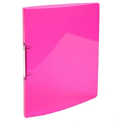 Image de Exacompta Réf. 54674E Classeur souple PP Iderama 2 anneaux ronds diamètre 15 mm Dos 20 Dimensions extérieures : 32 x 25 cm Format à classer A4 Coloris rose