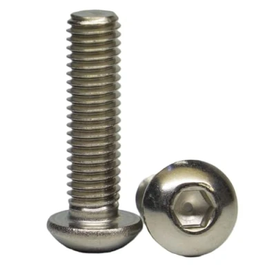 Image de Lot de 30 vis à tête bombée M5 x 6 mm avec six pans creux, en acier inoxydable VA A2 V2A, plate, ISO 7380 AGBERG
