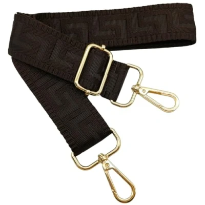 Image de Bandouliere de Rechange Reglable Café Foncé, 80 130cm Sangle Sac a Main Remplacement, Universelles mit Boucle Dore pour Femme à Main, Bandoulière Accessoires, 1324
