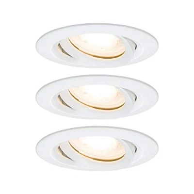 Image de Paulmann 92898 Kit encastrés Premium Nova, IP65, orientable, LED 3x7W, 230 V, GU10, 51 mm Blanc/Alu z