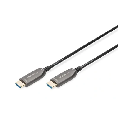 Image de DIGITUS HDMI AOC Câble hybride en fibre optique 2.1 8k/60Hz UHD II Canal Ethernet HDR eARC HDCP 2.2 contacts dorés 10m noir