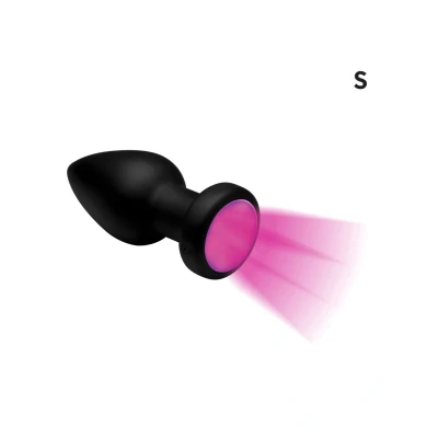 Image de Plug Anal Lumineux Télécommandé 7X Light Up Small Noir