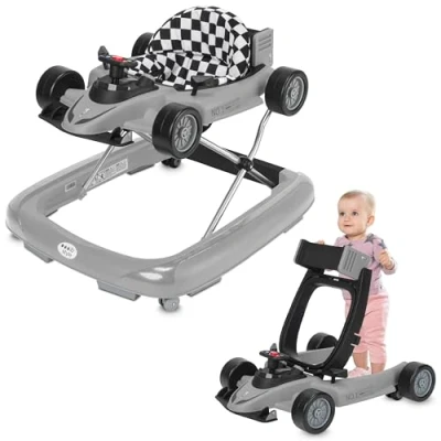 Image de ib style® LITTLE SPEEDSTER 2 in 1 Trotteur bébé Baby walker avec effet sonore EN 1273:2020 GRIS