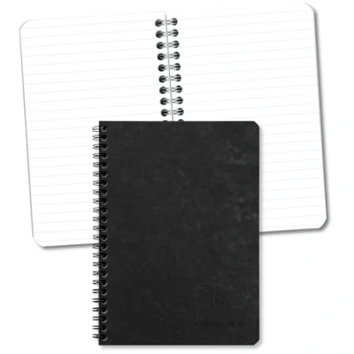 Image de Clairefontaine 785361C Collection Age Bag Un Cahier à Spirale Noir A5 14,8x21 cm 100 Pages Lignées Papier Blanc 90 g Couverture Carte Lustrée Grain Cuir