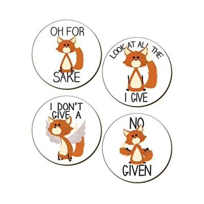 Image de Grindstore Lot de 4 sous Verre 9,5x9,5 cm for Fox Sake