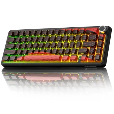 Image de ATTACK SHARK X65PRO HE Clavier Gamer sans Fil Rapid Trigger, Précision RT 0,01mm, 8000Hz, RGB 60%, Interrupteur Magnétique, Actionnement Réglable, Snap Tap, Éclairage RGB, pour PC/Mac, Rouge