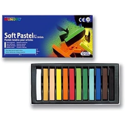 Image de Mungyo Set de 12 Crayons secs carrés Basique