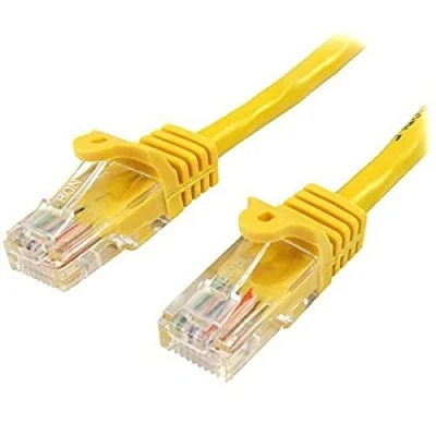 Image de StarTech.com Câble réseau Cat5e UTP sans crochet 10 m Jaune Cordon Ethernet RJ45 anti accroc patch (45PAT10MYL)