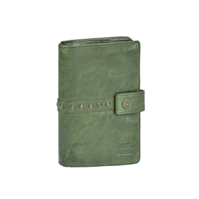 Image de Bear Design Portefeuille en Cuir pour Femme Motif Vache Lavato Vert 10 x 15 cm
