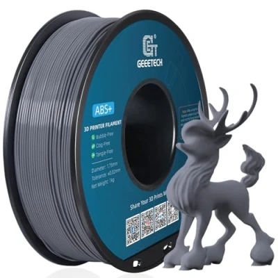 Image de GEEETECH filament ABS 1,75 mm, d&#039;imprimante 3D 1 kg, précision dimensionnelle +/ 0,03 gris