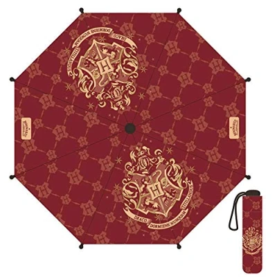 Image de CERDÁ LIFE&#039;S LITTLE MOMENTS Parapluie Pliable Unisex de Gryffondor Ouverture Manuelle avec Mécanisme Anti Vent Licence Officielle, Mixte, Rouge foncé, Taille Unique