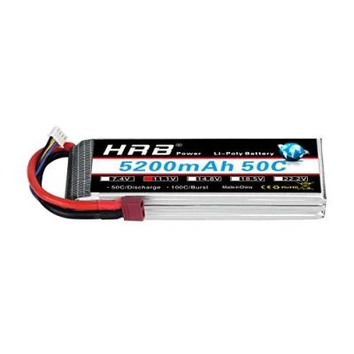 Image de Batterie Lipo HRB 3S 11.1V 5200mAh 50C avec Prise Deans T pour Slash VXL, 4x4 1/10 Rally, XO 1 Supercar, E Maxx Brushless, Revo Brushless et Spartan Modèles