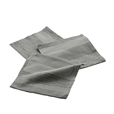Image de douceur d&#039;intérieur Eldora 3 Serviettes DE Table, Gris/Argent, 40 x CM
