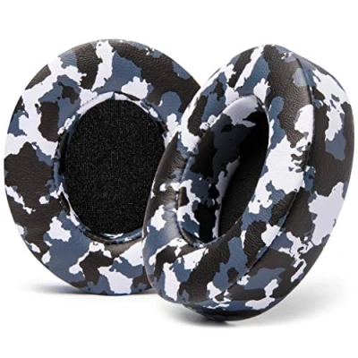 Image de WC Coussinets pour Beats Studio 2 &amp; 3 (B0501, B0500) avec et sans Fil par Wicked Cushions Ne Convient Pas à Solo Cuir PU Souple, Mousse améliorée adhésif Plus résistant Snow Camo