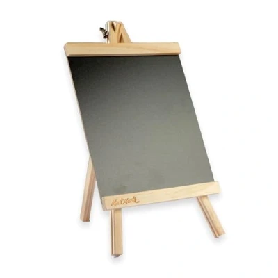 Image de Mont Marte chevalet Ardoise Tableau à Craie compact sur en bois de pin Petit Noir avec Support 34,5 x 20,5 10 cm