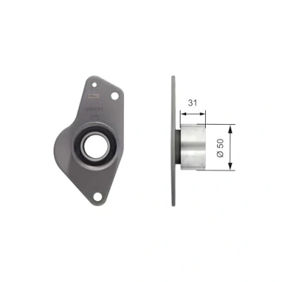 Image de GATES FleetRunner Micro V Stretch Fit T42089 Poulie renvoi/transmission, courroie de distribution RENAULT: CLIO 2, Kangoo I, I Express