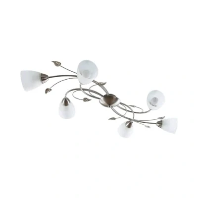 Image de Lindby Plafonnier Yannie à intensité variable en Gris Métal e. a. pour Salon &amp; Salle manger (à 6 lampes, E14), Luminaire Plafonnier, Lampe Plafond, Eclerage Eclairage Interieur