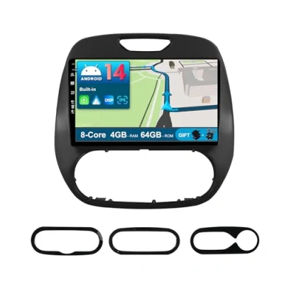 Image de JOYX Android 12 IPS Autoradio Pour Renault Kaptur Captur (2014 2019) 4G+64G Senza fili Carplay/Android Auto LED Caméra + MIC 2 Din 9 Pouce DSP Dab Volant AHD WLAN 360 Fast boot