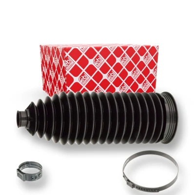 Image de FEBI BILSTEIN 101948 Jeu de joints soufflets, direction Thermoplastique Essieu avant gauche, droit avec colliers MERCEDES BENZ: Classe A
