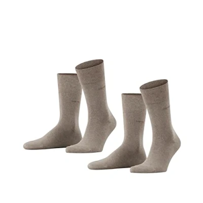 Image de Esprit Basic EASY 2PACK UNI Chaussettes, Homme, Taille: 43 46, Nutmeg mel (5410)