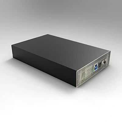 Image de boitier externe HEDEN 3.5 pr HDD/SATA jusqu&#039;à 16 To, USB3.0 , en alliage d&#039;alu, noir Neuf