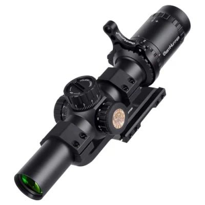 Image de WestHunter Optics HD 1 6x24 IR Riflescope, 30mm Tube Red Green Illuminated Reticle Second Focal Plane Tactical Precision 1/5 MIL Shooting Scope B, Picatinny Kit A