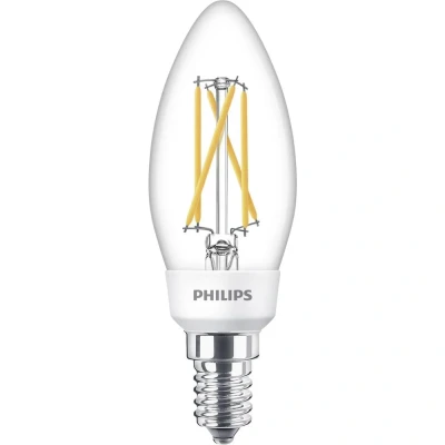 Image de Philips Lighting 77215400 LED CEE F (A G) E14 Forme de Flamme 5 W, 2.5 1 W = 40 18 9 Blanc Chaud (Ø x L) 3