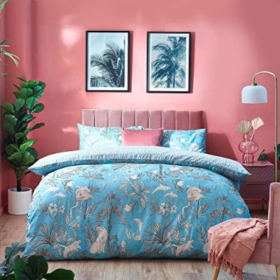 Image de furn. Colony Palm Parure de lit pour Simple Bleu Piscine