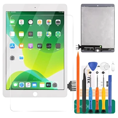 Image de SRJTEK Écran tactile de rechange pour iPad Pro 9,7&quot; A1673 A1674 A1675 Kit pièces 9.7 2016 LCD (blanc)