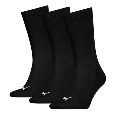 Image de PUMA Cushioned Crew Sock, Noir, 39/42 EU (Lot de 3) Mixte