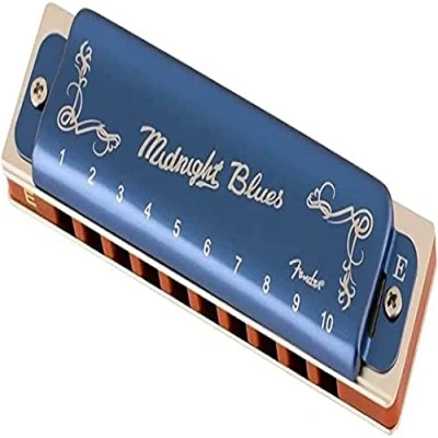 Image de Fender® »MIDNIGHT BLUES HARMONICA« Harmonica Diatonique 10 Trous Accordage: E Couleur: Bleu (Edition limitée)