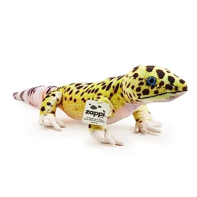 Image de Zappi Co Peluche Douce et chaleureuse pour Enfants Compagnons de Jeu Doux Parfaits en Style imprimé (65 cm Long) (Gecko léopard)