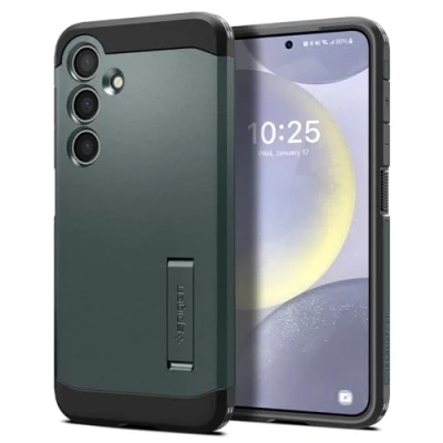 Image de Spigen Tough Armor Coque Compatible avec Samsung Galaxy S24 Plus 5G Vert