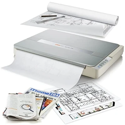 Image de Plustek OS1180 Scanner à Plat pour Graphiques et Documents au Format A3 Conception adaptée aux bibliothèques, écoles ou Petits Bureaux Numérisation d&#039;un Document en 9 Secondes Environ