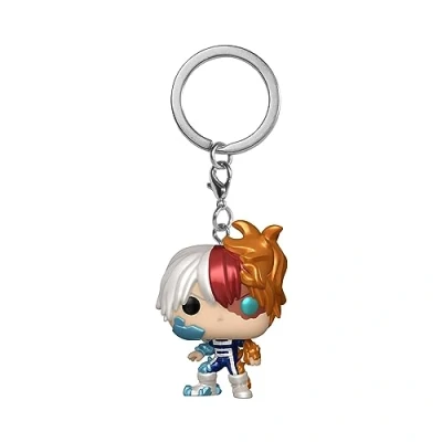 Image de Funko Pop! Keychain: My Hero Academia (MHA) Todoroki Métallique and 2 Mini Figurine en Vinyle à Collectionner Porte clés Fantaisie Cadeau de Noël Idée