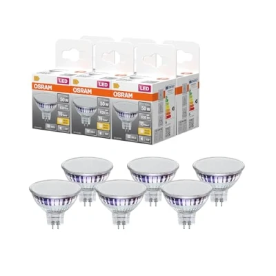 Image de OSRAM LED Spot Lamp Star MR16 5,3 W 827, 2700 K blanc chaud, GU5.3, 120, 630 lm, basse tension, pas de temps préchauffage,6 Pack