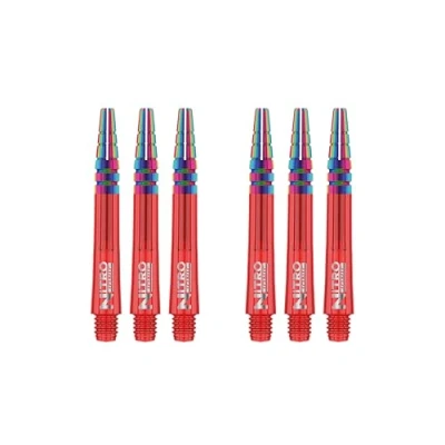 Image de RED DRAGON Nitrotech Ionic Tige de Fléchettes Petit Rouge 2 Ensembles par Paquet (6 Tiges Flechettes au Total)
