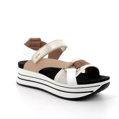 Image de imac spa Femme D.skay Sandale cale, Beige Blanc, 41 EU