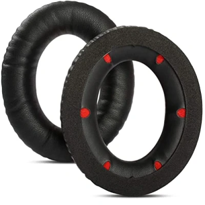 Image de Coussinets de rechange professionnels compatibles avec HyperX Cloud Revolver S Casque jeu cuir protéiné plus doux et mousse à mémoire forme