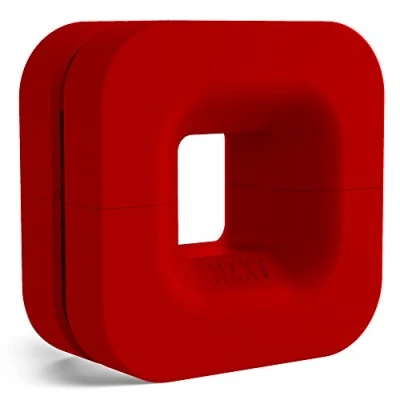 Image de NZXT Puck Cable Management and Headset Mount Compact Size Silicone Construction Powerful Magnet for Computer Case Mounting Red