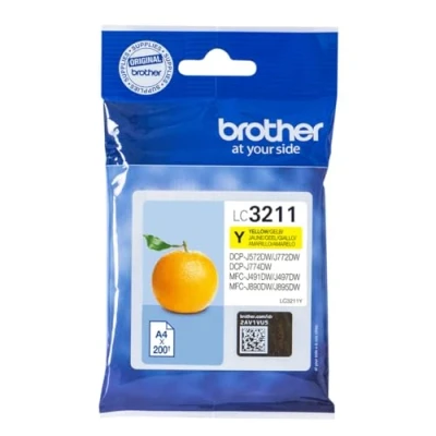 Image de Brother LC 3211Y Jaune Cartouche d&#039;encre