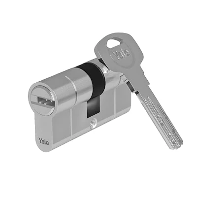 Image de Yale Cylindre de Serrure Débrayable 30x40 mm, 10 Goupilles Porte Extérieure, Intérieure, d&#039;Entrée YC2100 5 Clés réversibles, Nickelé