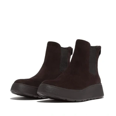 Image de Fitflop Femme Bottines Chelsea Plates en Daim F Mode Bottes, Marron Chocolat, 42.5 EU