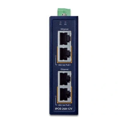 Image de Planet Industrial 2 Port 10/100/1000T 802.3at PoE+ Injector, IPOE 260 (802.3at Injector)