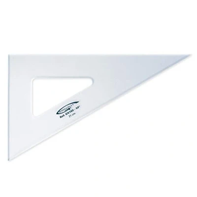 Image de Graphoplex Equerre 60 3 bords droits 21 cm Transparent