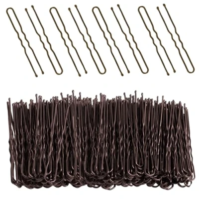 Image de EUPSIIU 200 Pièces Épingles à Cheveux, Epingle Cheveux Femme Pince Chignon, Métal Invisible U Forme Pins, a 7cm pour Femmes Filles, DIY Coiffure (Brun)