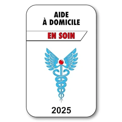 Image de SIGNAL SAFETY Autocollant Sticker Vignette Caducée 2024 pour Pare Brise en Vitrophanie V3 Aide à Domicile